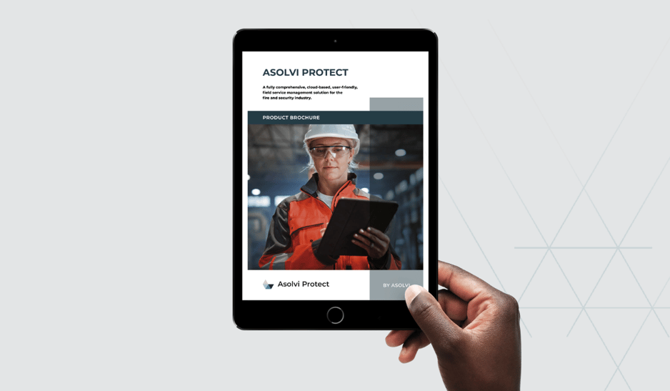 Asolvi Protect - Brochure tablet mockup