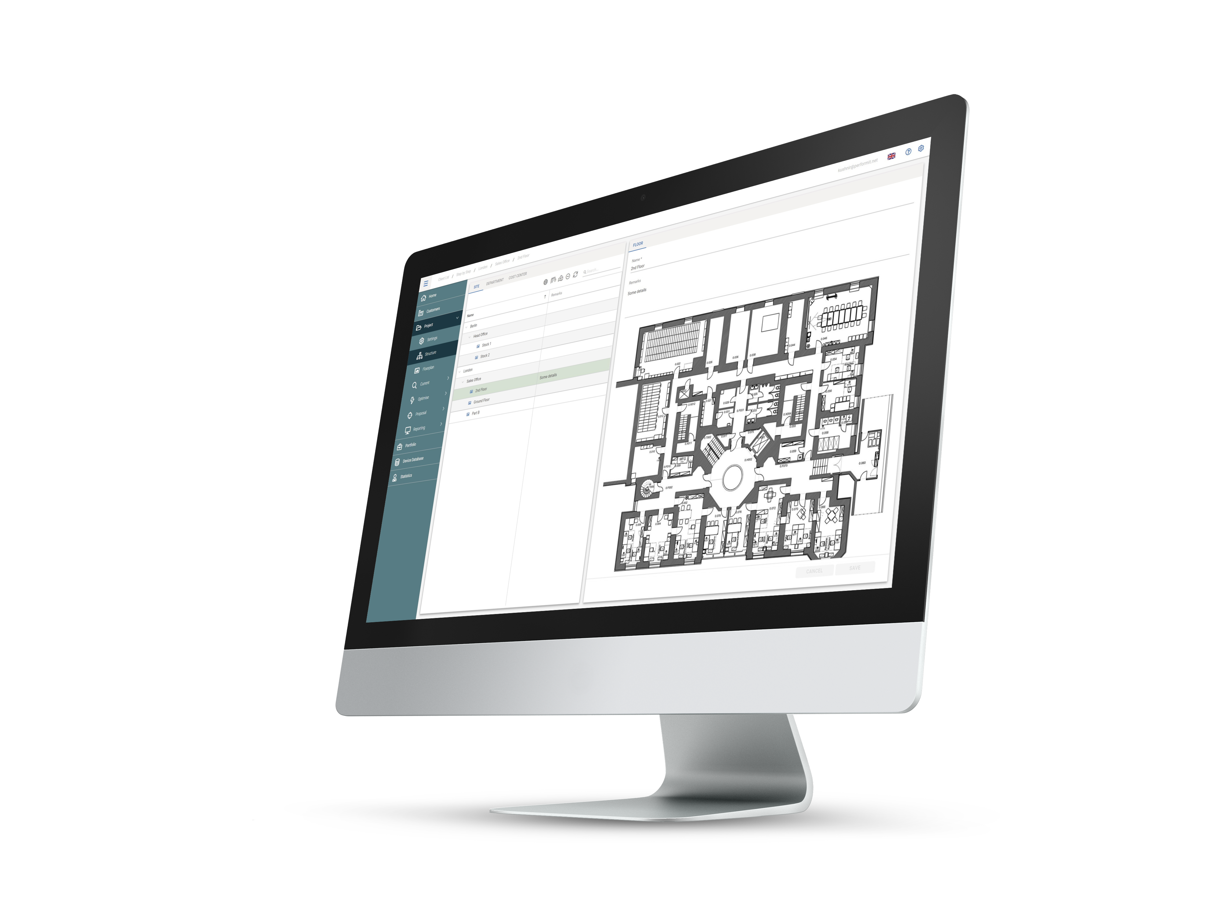 iMac in 2 colors_ManageProjectStructureAndUploadingFloorplans